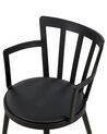 Set of 4 Plastic Dining Chairs Black MORILL_876231