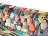 3-istuttava sohva kangas tilkkukuvio vihreä/keltainen CHESTERFIELD_673215