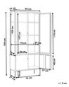 Steel Display Cabinet Black OXTED_850464