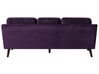 3 Seater Velvet Sofa Purple LOKKA_705465