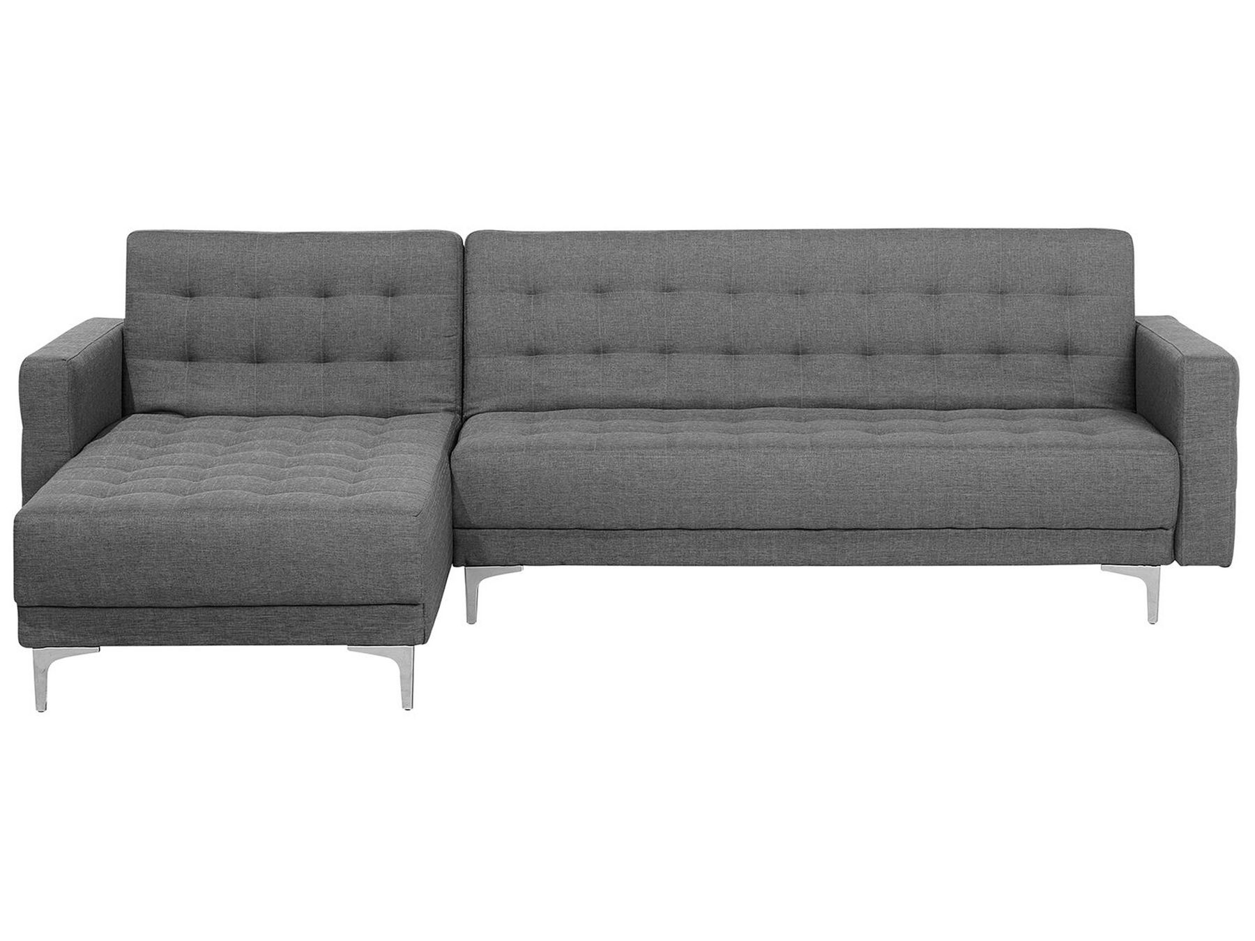 Right Hand Fabric Corner Sofa Grey ABERDEEN Beliani.co.uk