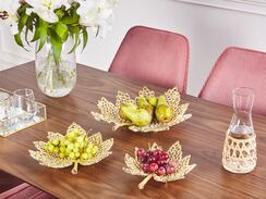 Koristetarjotin alumiini kulta 3 kpl PEMALI Koristetarjotin alumiini kulta 3 kpl PEMALI