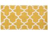 Teppich gelb 80 x 150 cm marokkanisches Muster Kurzflor SILVAN_805079