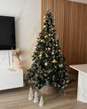 Dekofigur Glas weiß Weihnachtsbaum mit LED-Beleuchtung 3er Set KIERINKI_884950