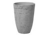 Conjunto de 2 vasos para plantas em pedra cinzenta 35 x 35 x 50 cm CAMIA_841570