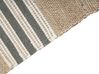 Teppich Jute beige / grau 160 x 230 cm Streifenmuster Kurzflor zweiseitig MIRZA_847308