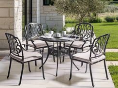 Puutarhakalustesetti 4-istuttava musta ANCONA Puutarhakalustesetti 4-istuttava musta ANCONA