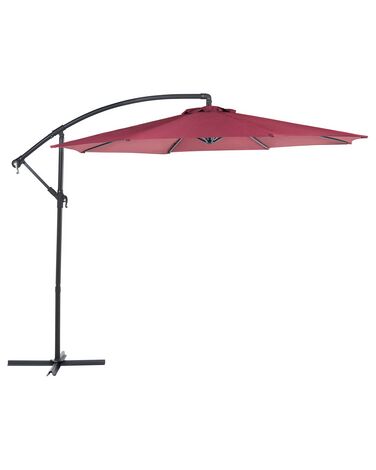 Riippuva aurinkovarjo viininpunainen ⌀ 300 cm RAVENNA