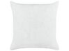 Set di 2 cuscini lino grigio e bianco 50 x 50 cm KANPAS_904762