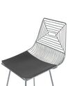 Conjunto de 2 sillas de metal plateado/negro BISBEE_868513