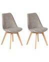 Set of 2 Velvet Dining Chairs Taupe DAKOTA II_868043