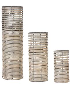 Kynttilänjalka poppeli vaalea puu/harmaa 3 kpl ROVARE Kynttilänjalka poppeli vaalea puu/harmaa 3 kpl ROVARE