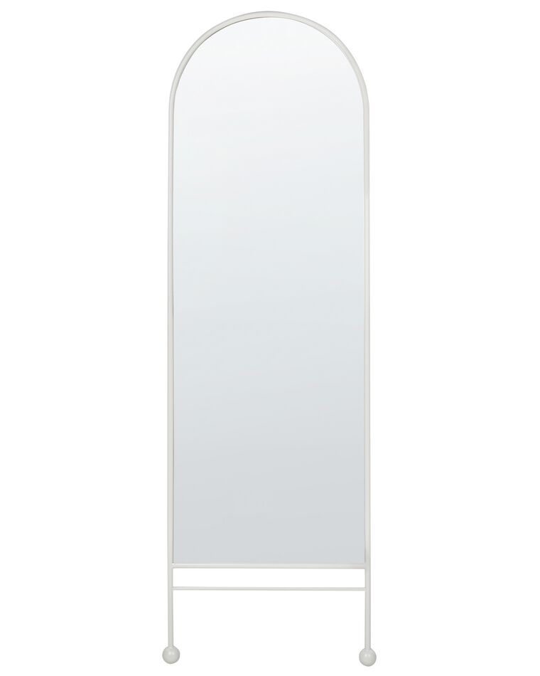 Kovové nástenné zrkadlo 45 x 145 cm biele JARNAGES_900652