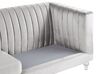 3 Seater Velvet Fabric Sofa Light Grey ARVIKA_806089