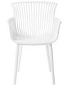 Conjunto de 4 cadeiras em plástico branco PESARO_825422