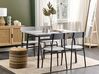 4 Seater Dining Set Grey with Black VELDEN_785962