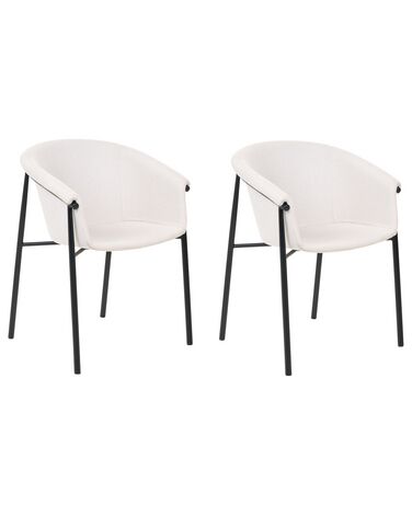 Conjunto de 2 sillas beige/negro AMES