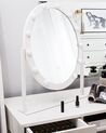 Miroir oval blanc sur pied 50 x 60 cm ROSTRENEN_756953