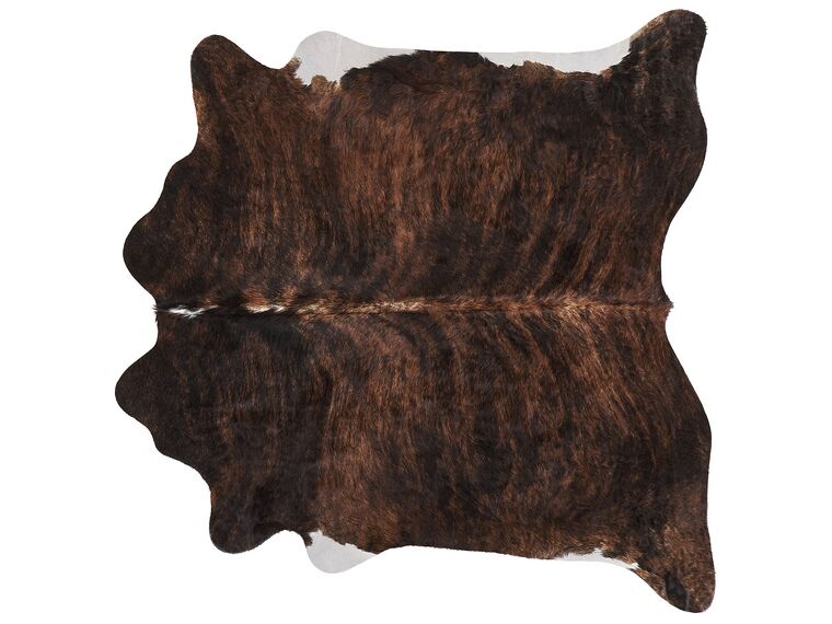 Alfombra de piel de vaca marrón oscuro 3-4 m² NASQU_815843
