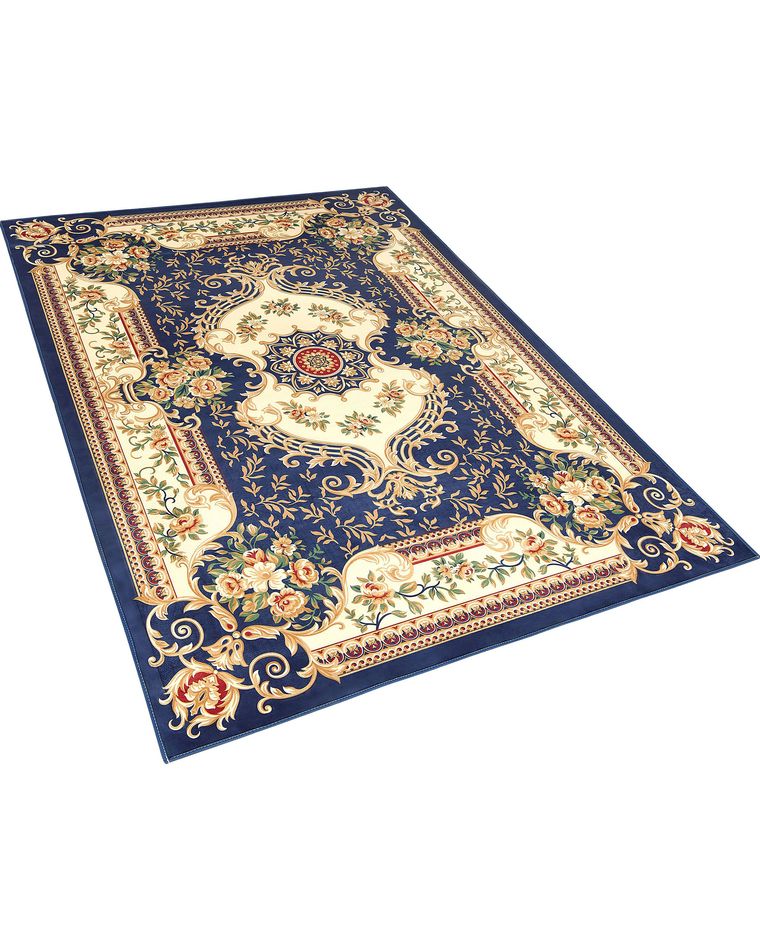 Area Rug 140 x 200 cm Blue GAZIANTEP Beliani.co.uk