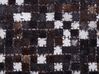 Tapis en cuir patchwork marron et argenté 160 x 230 cm AKKESE_764596