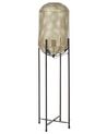 Stehlampe Metall messing / schwarz 107 cm oval Gitter-Design KAMINI_867884