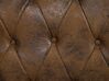 Dubbelsäng 180 x 200 cm konstläder brun CAVAILLON_727070