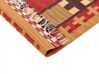 Alfombra kilim de algodón rojo/marrón/beige 200 x 300 cm PARAKAR_870176