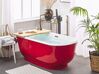 Bañera de acrílico rojo/blanco/plateado 170 x 77 cm TESORO_779071