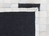 Teppich Leder schwarz / beige 160 x 230 cm Kurzflor BOLU_212685