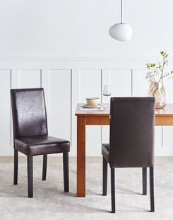 Tuoli keinonahka tummanruskea 2 kpl BROADWAY Tuoli keinonahka tummanruskea 2 kpl BROADWAY