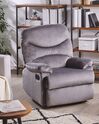 Velvet Recliner Chair Grey ESLOV_779788