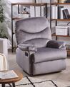 Velvet Recliner Chair Grey ESLOV_779788