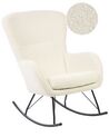Boucle Rocking Chair Cream White and Black ANASET_855448