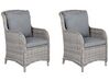 Lot de 2 chaises de jardin grises avec coussin CASCAIS_739916