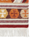 Alfombra kilim de lana naranja/rojo/marrón 80 x 150 cm AYGAVAN_859246
