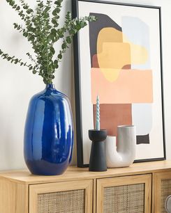 Kukkamaljakko terrakotta tummansininen 45 cm VITORIA Kukkamaljakko terrakotta tummansininen 45 cm VITORIA