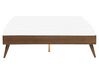 Łóżko drewniane 160 x 200 cm ciemne drewno BERRIC_873742
