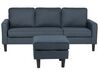 3 Seater Fabric Sofa with Ottoman Dark Grey AVESTA_741935