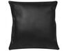 Left Hand Leather Sofa Black LUNGO_719452