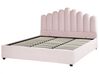 Velvet EU Super King Size Ottoman Bed Pink VINCENNES_837349