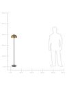 Lámpara de pie de metal negro/dorado 148 cm SENETTE_823933