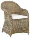 Set of 2 Rattan Garden Chairs Natural SUSUA_824189