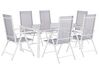 Hagemøbler i sett med bord og 6 stoler grå CATANIA_741407