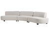6 Seater Curved Linen Sofa Grey SOLBERG_892202