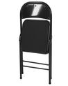 Zestaw 4 krzeseł składanych czarny SPARKS_780849