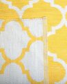 Outdoor Teppich gelb 140 x 200 cm marokkanisches Muster zweiseitig Kurzflor AKSU _733414
