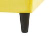 Cama de casal em veludo amarelo 160 x 200 cm FITOU_777095