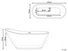 Fritstående badekar 170 x 75 cm hvid LONDRINA_843743