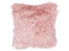 Sierkussen set van 2 kunstbont roze 42 x 42 cm LUBHA_801539